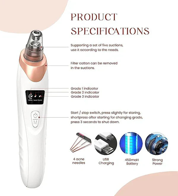 Electric Blackhead Remover Pore Vacuum Sucction machine