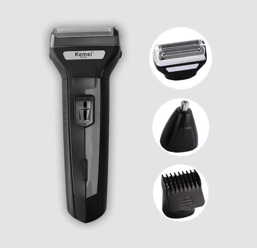 Kemei 3 In 1 Professional Hair Trimmer Nose Beard Trimmer